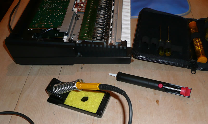 Tools required to remove a Yamaha DX7 battery