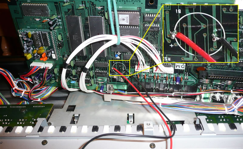 Yamaha DX7s battery lead installation